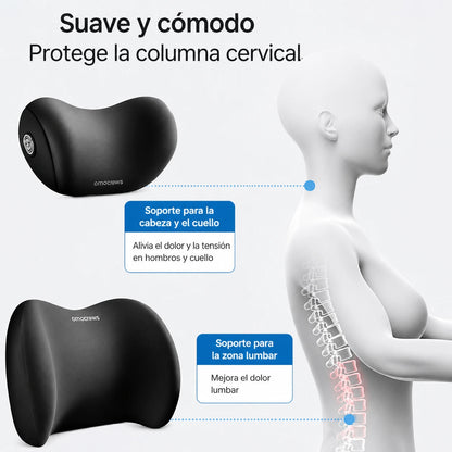 Reposacabezas y cojín de soporte lumbar
